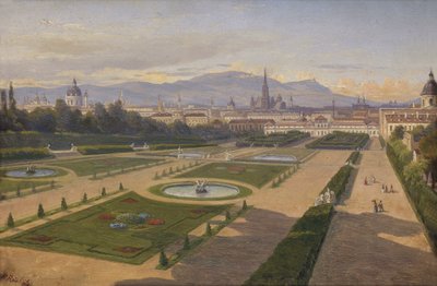 View from the Garden of the Belvedere towards Vienna, the Kahlen and the Leopoldsberg by Franz Reinhold